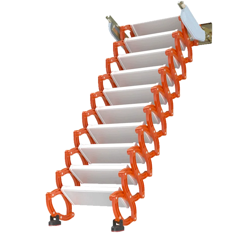 Folding Stairs Wall Hanging Attic Telescopic Step Lift Alloy Ladder Pull Down Custom 1M-3M