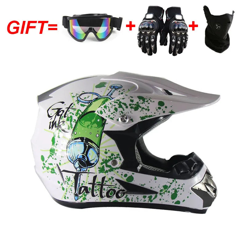 Adult Motocross Dirt Bike Helmet Dirtbike ATV Helmet Unisex Adult Men Women Adjustable Off-Road Motorcycle Helmet