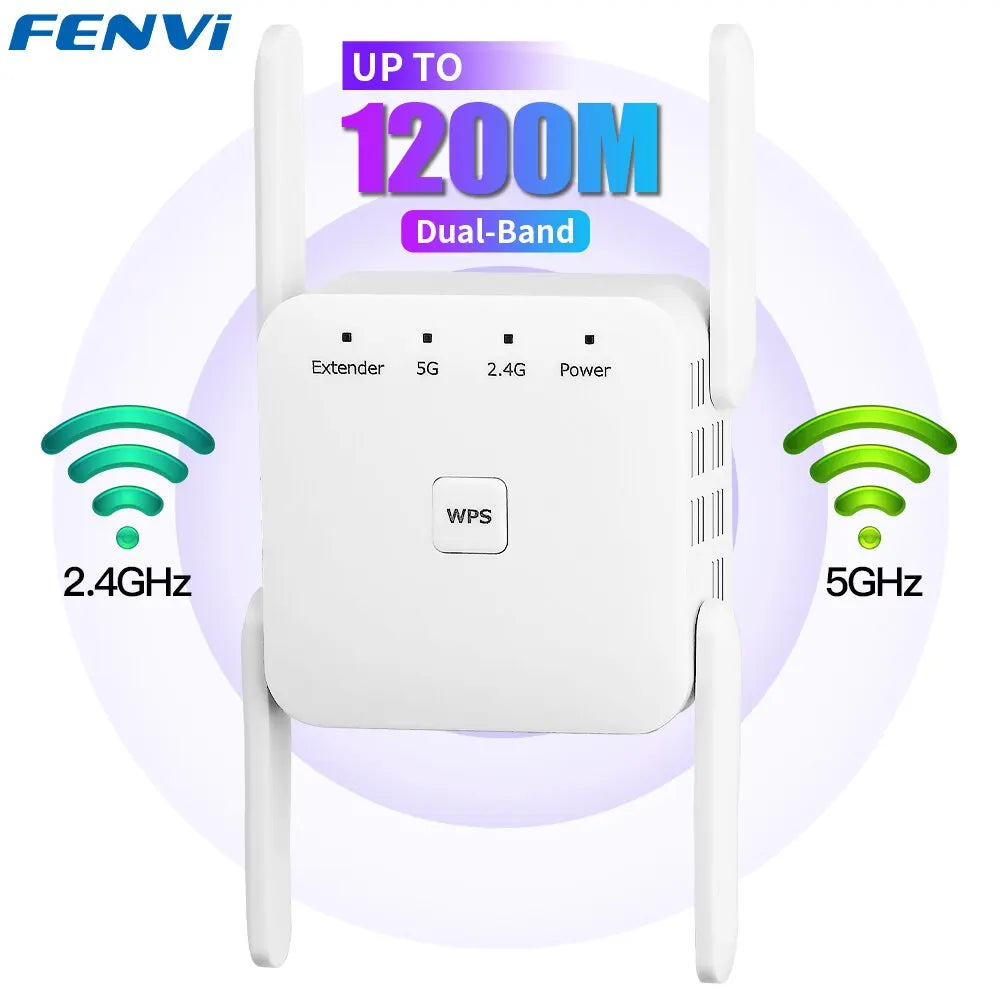 FENVI 1200Mbps 5Ghz Wireless WiFi Repeater Booster Wi-Fi