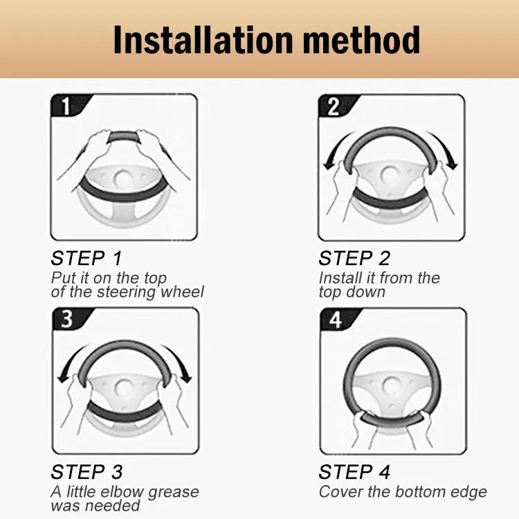 Universal Car Steering Wheel Cover Without Inner Ring Elastic For Nissan Versa Honda Civic 2008 Jimny Seat Leon Accessories