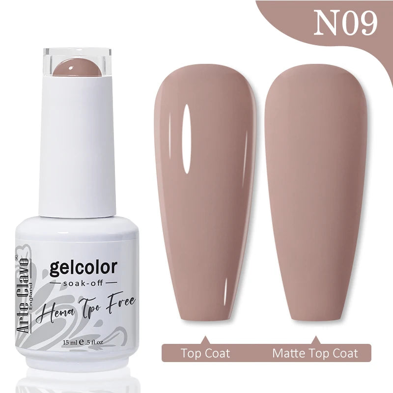 Arte Clavo HEMA TPO FREE Gel Nail Polish Jelly 15ml LED Nail Gel Hybrid Varnish Matt Top Base Coat Nail Art Gellak Primer