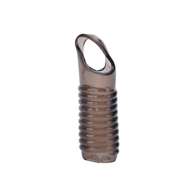 Reusable Penis Enlargement Male Cock Time Sex Toys For Men Organ Chastity Silicone Condoms Penis Extension Ring Sleeve