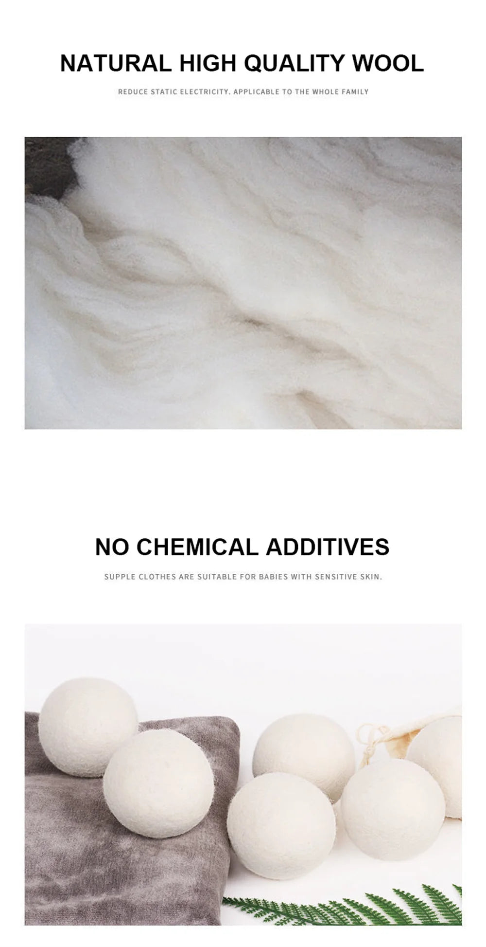 3Pcs Antistatic Special Anti-Winding Of Wool Household Drying Ball Reusable Washing Hine Parts 6Cm