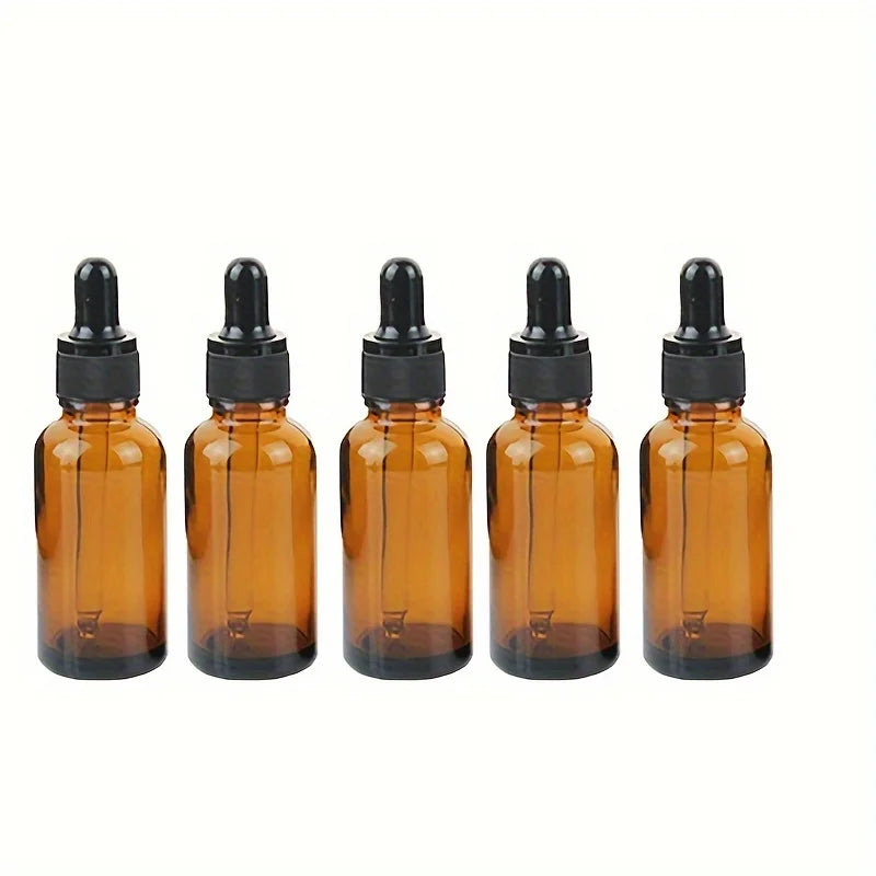 5/10/20pcs + 4 accessories 30ml refillable glass dropper bottle, 2 funnels, 2 pipettes, for essential oils and perfumes