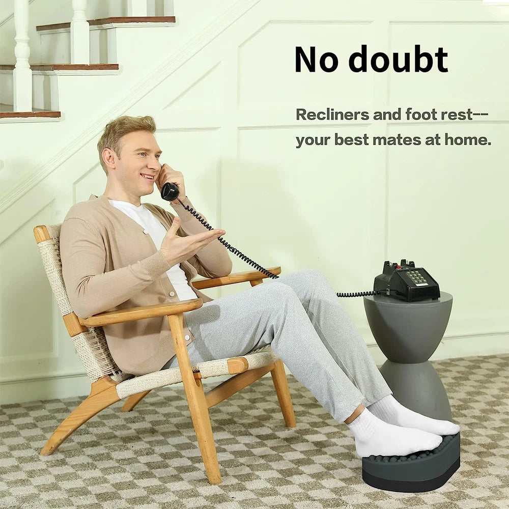 1Pcs Foot Massager Under Desk Footrest,Foot Rest for Under Desk at Work with Massage,Foot Stool Under Desk