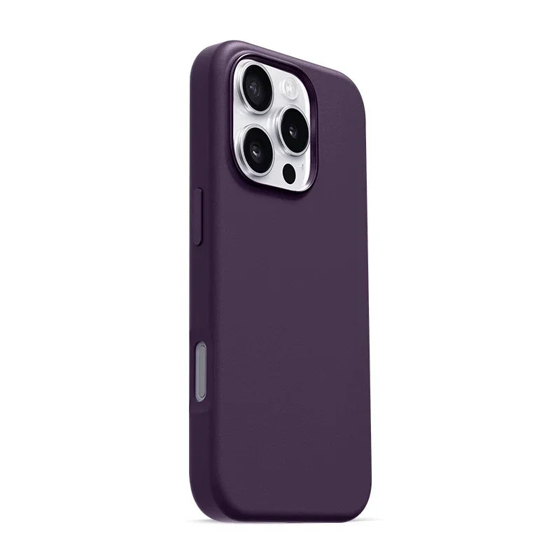 Original Leather With Magsafe Case For iPhone 16 Pro Max 16 Plus Case Wireless Charging Magnetic Cover 16Pro With Box