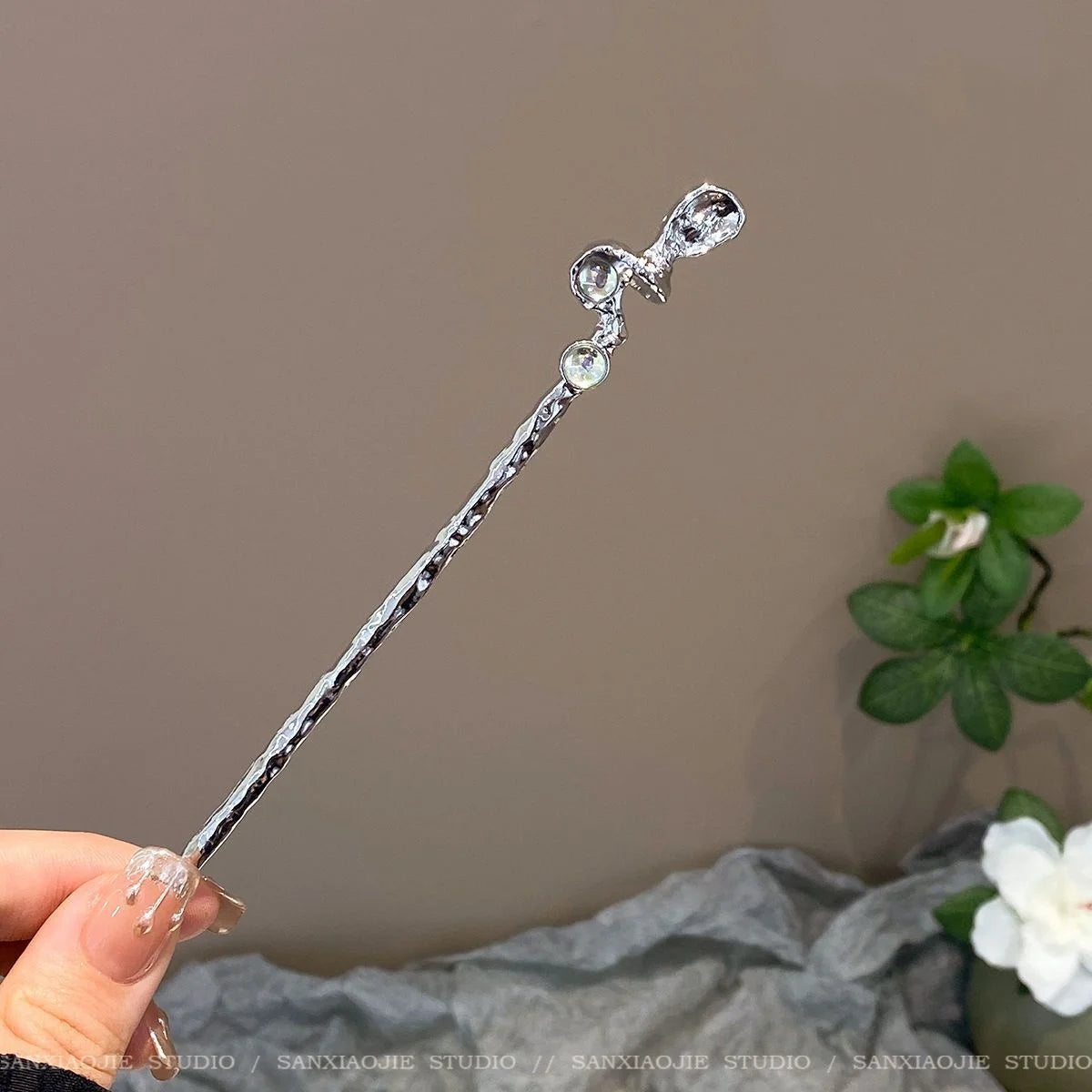 Light Luxury Glitter Hairpin For Women Geometric Irregular Moonstone Hair Stick Elegant Star Flower Jewelry Hair Accessories