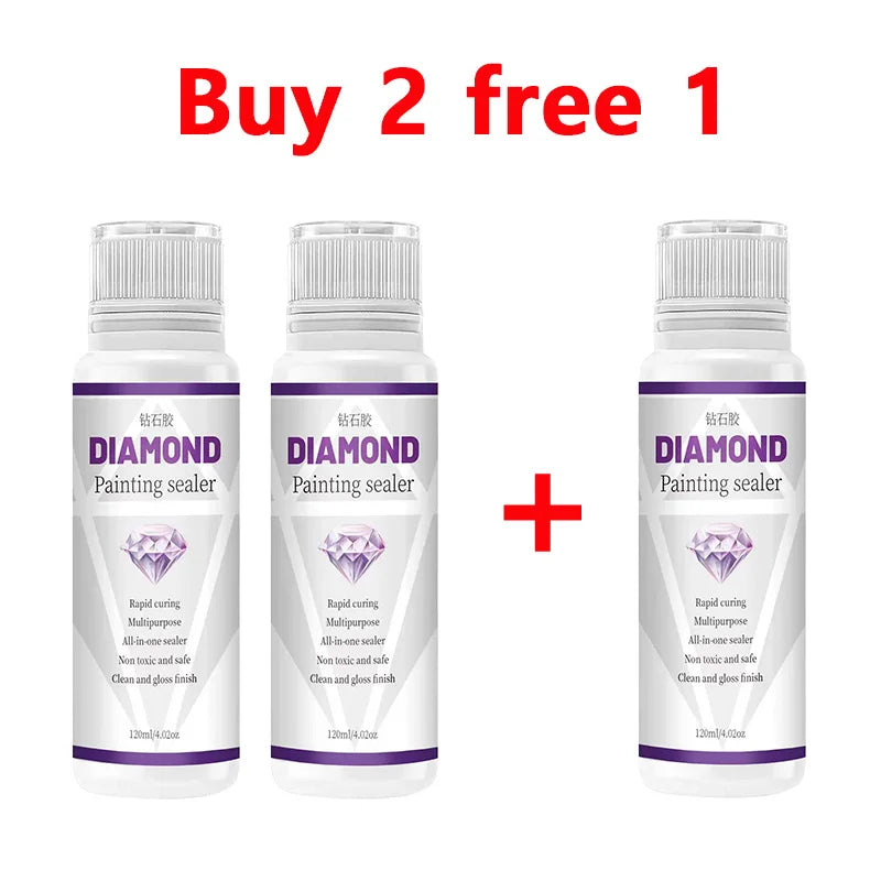 120ML Adhesives & Sealers Diamond Painting Sealer Puzzle Art Glue Permanent Hold & Shine Effect Sealer Diamond Painting Puzzle