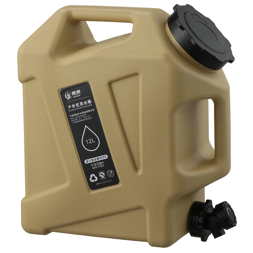 12/11L Emergency Water Can Water Storage Container Portable Large Capacity Outdoor Hiking Accessories Camping Tourism