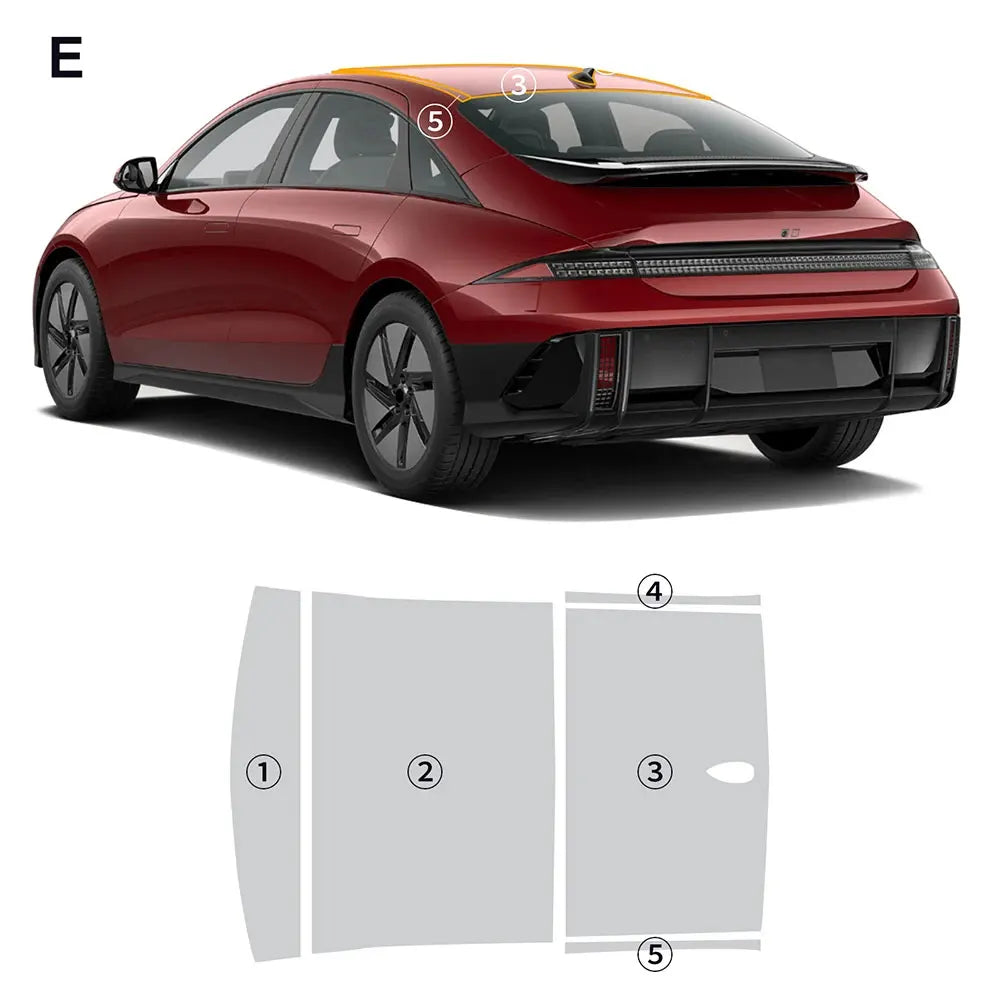 PFCC for Hyundai Ioniq 6 2023 2024 Car Body Precut Sticker Paint Protection Film Anti-Scratch TPU Clear Bra PPF Decal 8.5mil