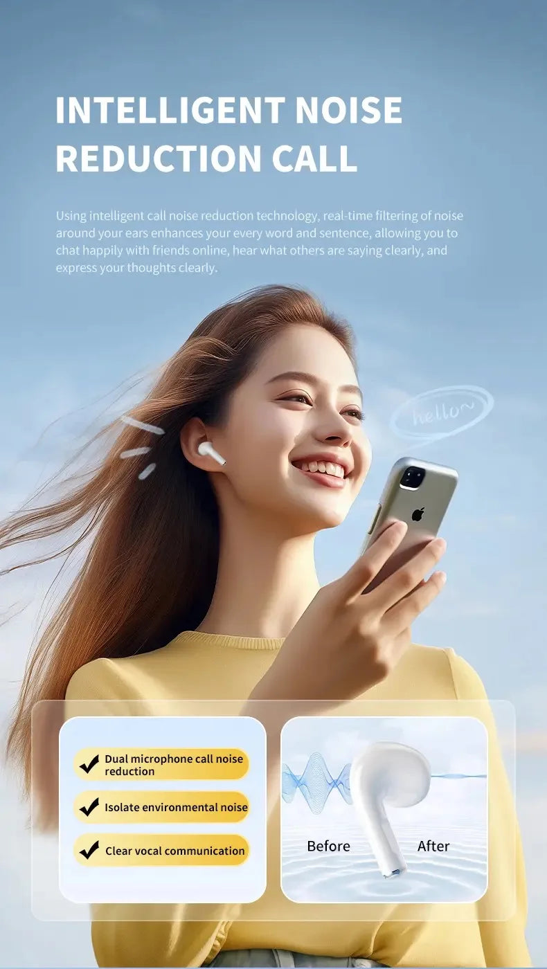 Original AIR ANC Noise Reduction Bluetooth Earphones Microphone wireless earbuds TWS Long battery life Pod Spatial Audio PRO