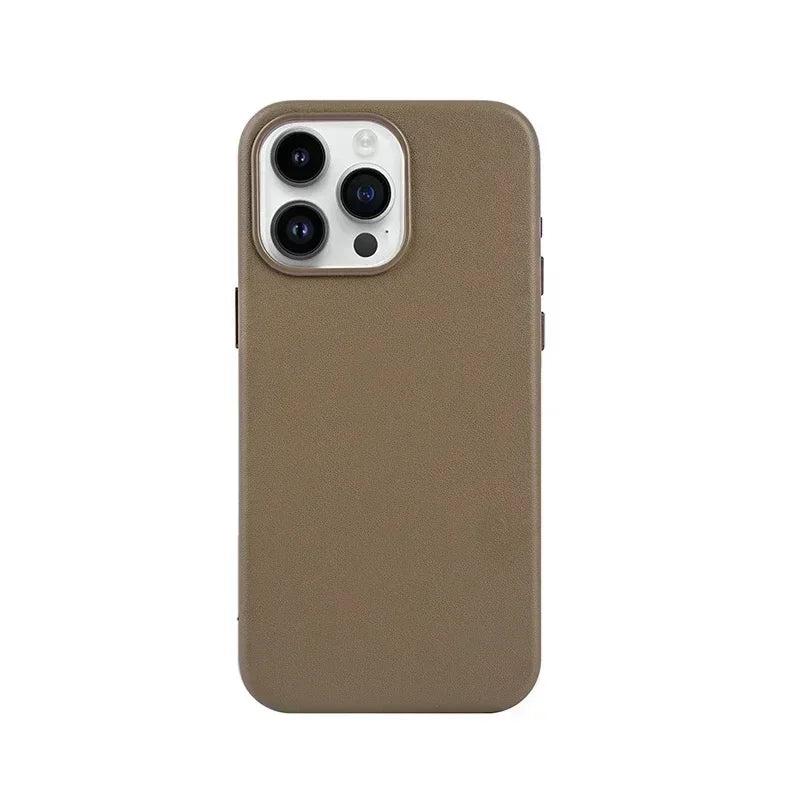 Original Leather With Magsafe Case For iPhone 16 Pro Max 16 Plus Case Wireless Charging Magnetic Cover 16Pro With Box