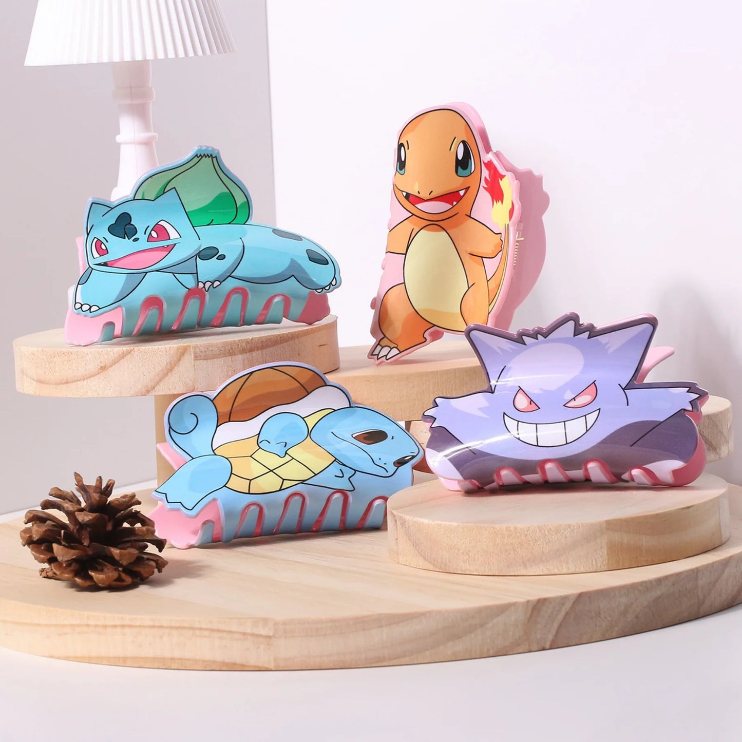 Explosions Pokémon Kawaii Cartoon Catch Clip Acrylic Hair Headdress Students Hair Ponytail Catch Birthday Gift Hair Accessories