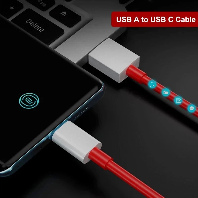 PD 65W For Oneplus USB Type C to Type C Super Fast Charging Data Cable For 13 12 11 10 Pro 9 10T 9R 8T 8 7 5A Quick Charger Wire