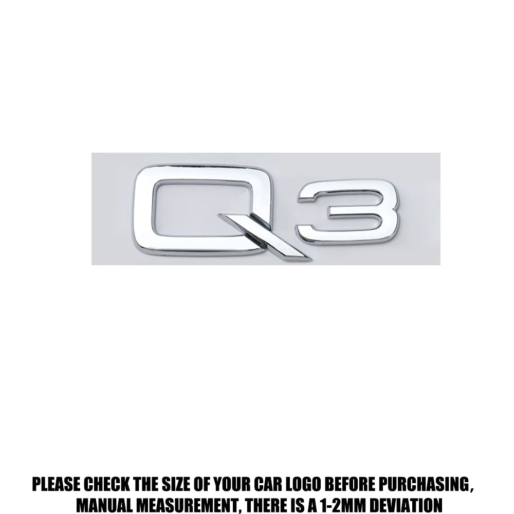 ABS Letter Badge Car Body Rear Trunk Sticker Decoration Accessories For Audi Q3 Q5 Q7 V6T A4 A1 A5 S5 A6 V6T S8 V8T Car Styling