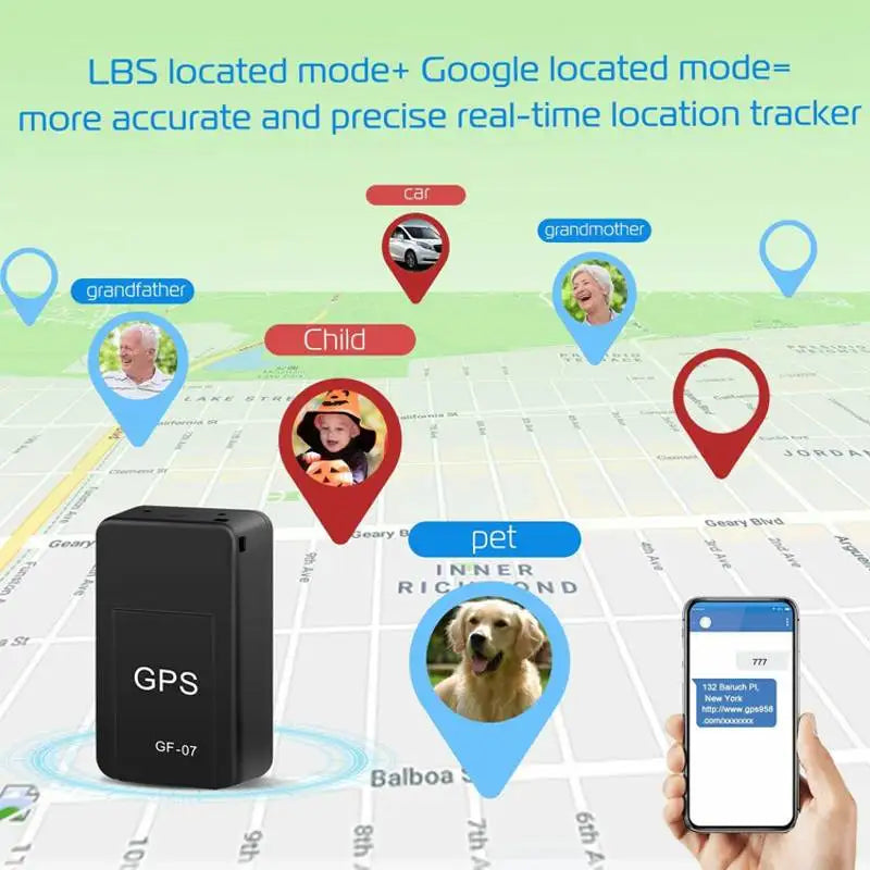 Mini GF 07 GPS Car Tracker Real Time Tracking Anti Theft Lost Locator Strong Magnetic Mount SIM Message Positioner