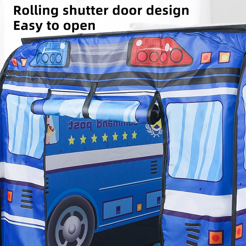 PANGDUBE Folding Baby Playpen Without Balls Pool Fire Truck Tent Policy Car Toy Tent Kid Playhouse Children's Play Tent