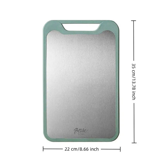 Double-sided Multifunctional Cutting Board Vegetables And Meat Chopping Cutting Board Two Sides Stainless Steel Plastic