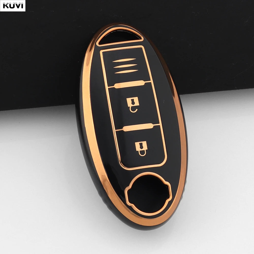 3 Button TPU Car Key Case Cover For Nissan Micra Murano Juke Alissa Pulsar X-trail Note Almera Altima Auto Keychain Protector