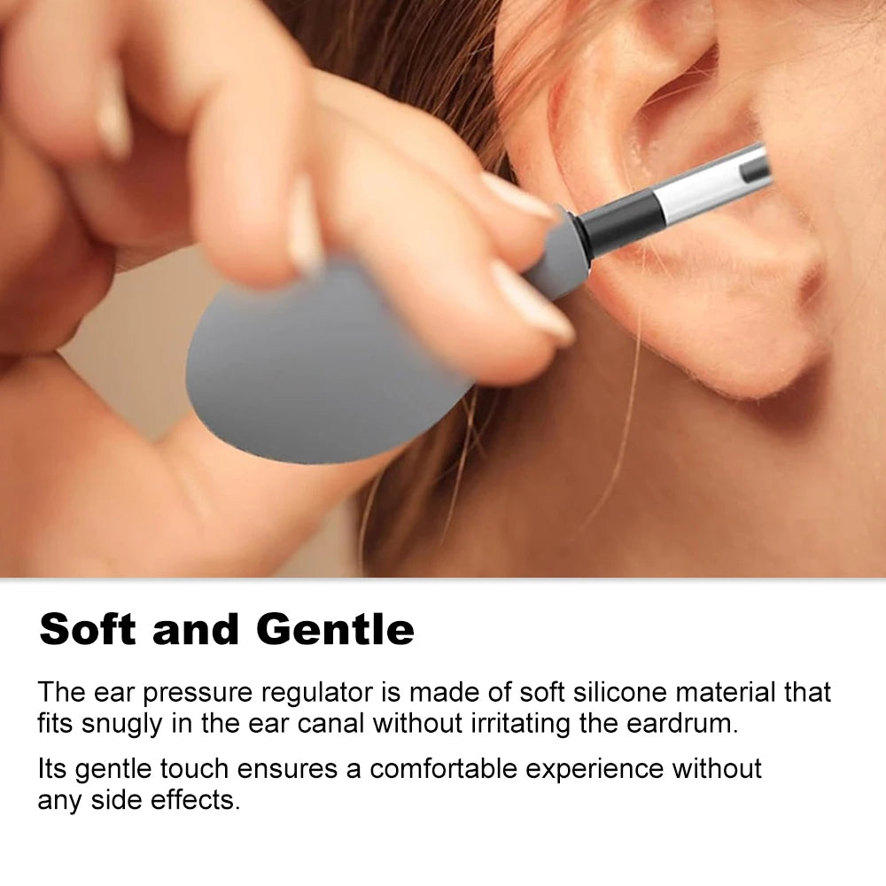 Ear Pressure Tool Portable Ear Pressure Relief Suction Device Wih 3 Sizes Of Earplugs Inner Ear Pressure Relief Tool for Headach