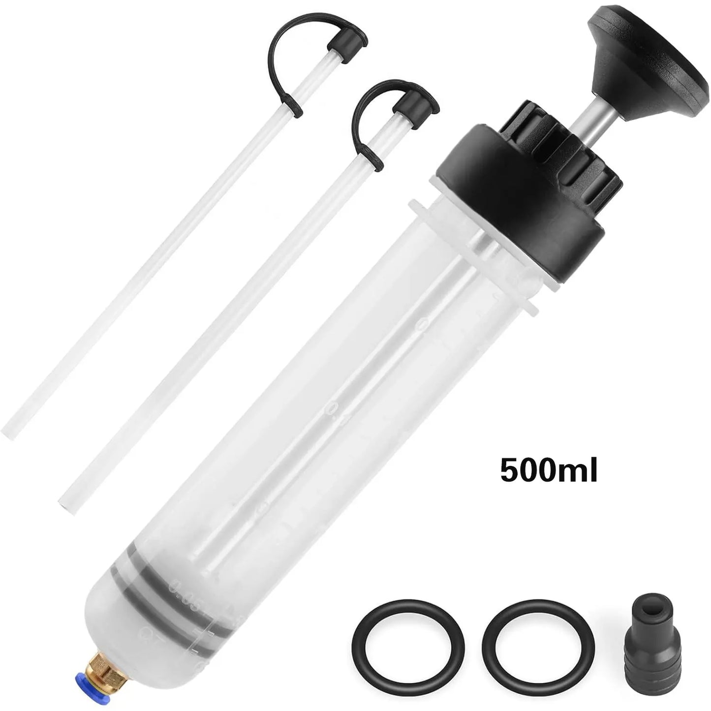Manual automotive engine oil pump, syringe type, suitable for extracting gear oil and brake fluid, as well as cleaning injectors