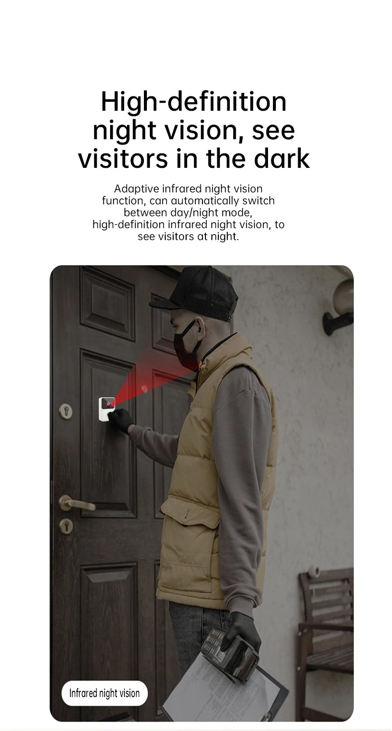 Tuya Smart Video Doorbell WiFi Wireless HD Camerabattery powered camera Security Door Bell Wi-Fi Intercom for Home Apartment