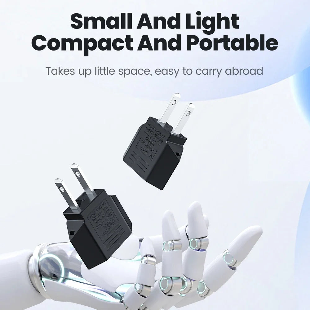 Elough US To EU Converter Plugs US America To EU European Power Adapter Travel Converter 4.0mm American To Europe Plug Adapter