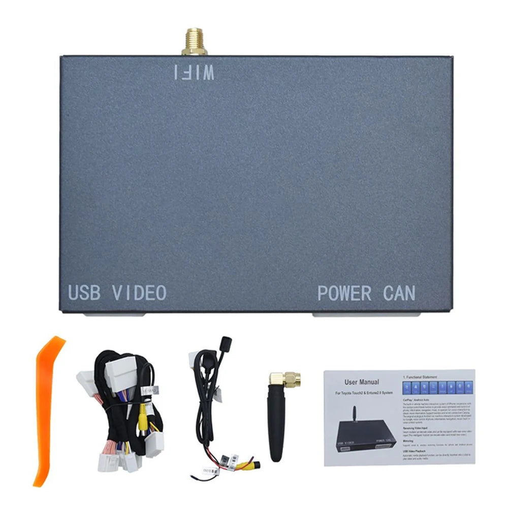 New Wireless Carplay Android Auto Car Decoder For Toyota Touch 2 Entune 2.0 Highlander Tundra Sienna Prius Yaris Camry 2014-2019