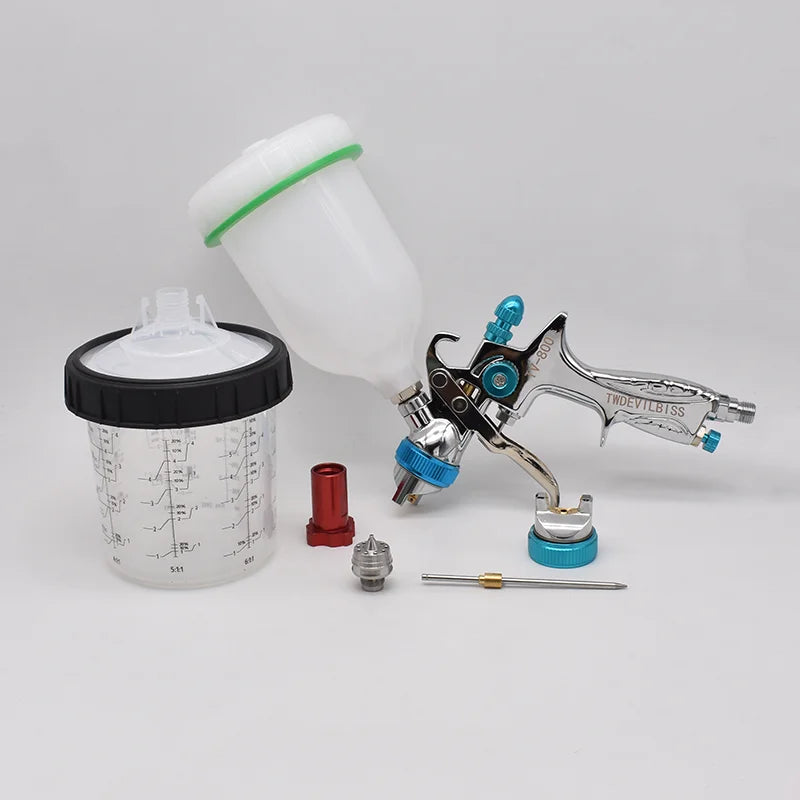 TV-800 high-quality classic spray paint gun HVLP with 1.7 2.0 nozzle, equipped with no cleaning cup