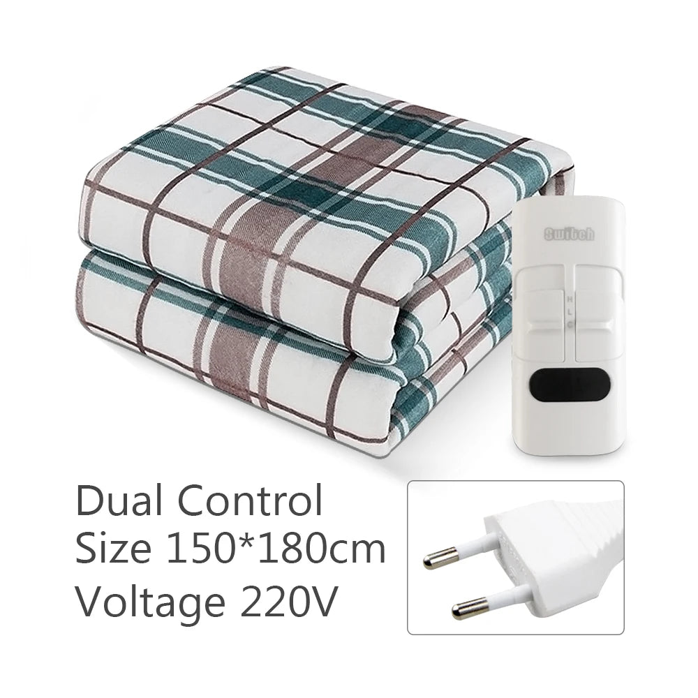 220V Electric Heating Blanket 70x150cm/120x150cm/150x180cm Thicker Heater Heated Blanket Winter Warm Thermostat Heated Pads