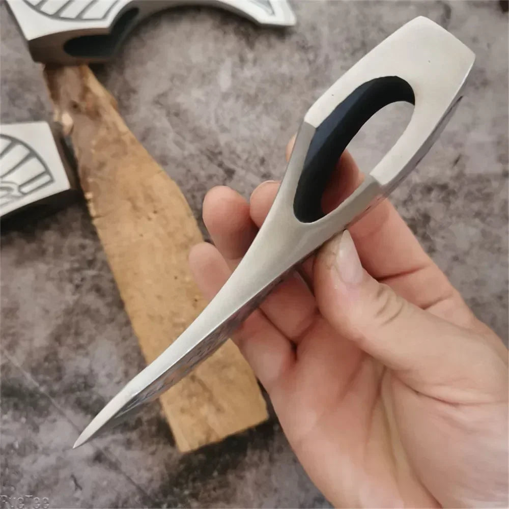 Professional Viking Throwing Axe Stainless Steel Jungle Goddess Design Outdoor Camping Tool Durable Unsharpened Man Gift