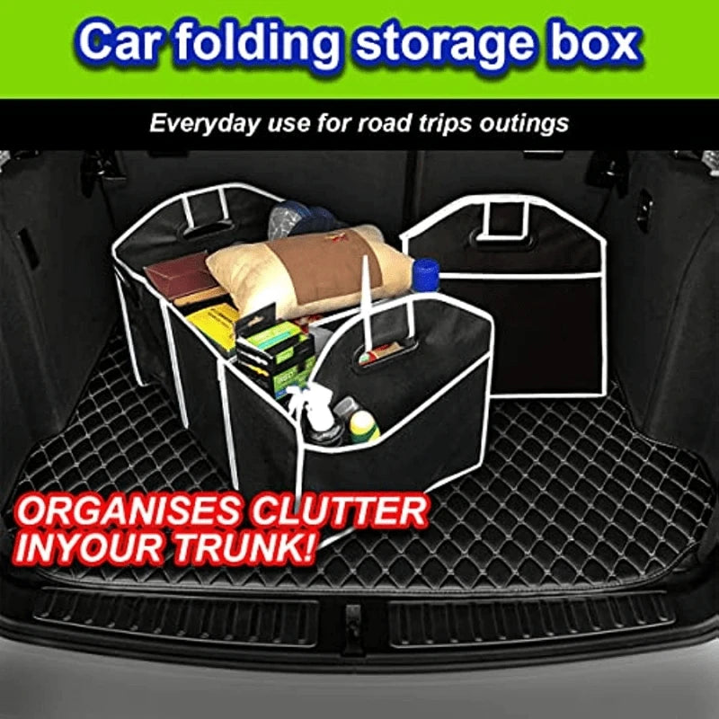 LEIBOO Multi-Pocket Trunk Organizer Large Capacity Folding Storage Bag Trunk Stowing and Tidying Trunk Organizer Car Accessories
