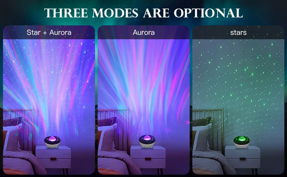 Star Projector LED Aurora Projector Bluetooth Speaker Night Light White Noise Galaxy Projector For Bedroom Kids Decoration Home