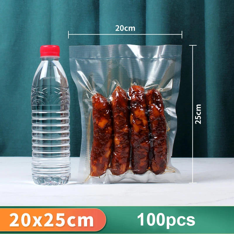 Vacuum Packaging Bags for Food 100pcs Food Storage Vacuum Bags for Vacuum Sealer Machine Food Fresh Long Keeping Empty Bags