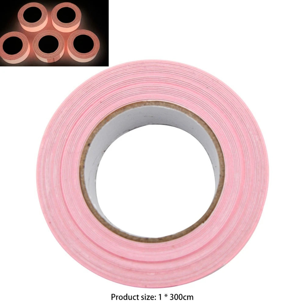 1/2/3pcs Waterproof Luminous Tapes Self Adhesive Warning Tapes Night Vision Glow in Dark Safety Home Garden Decoration
