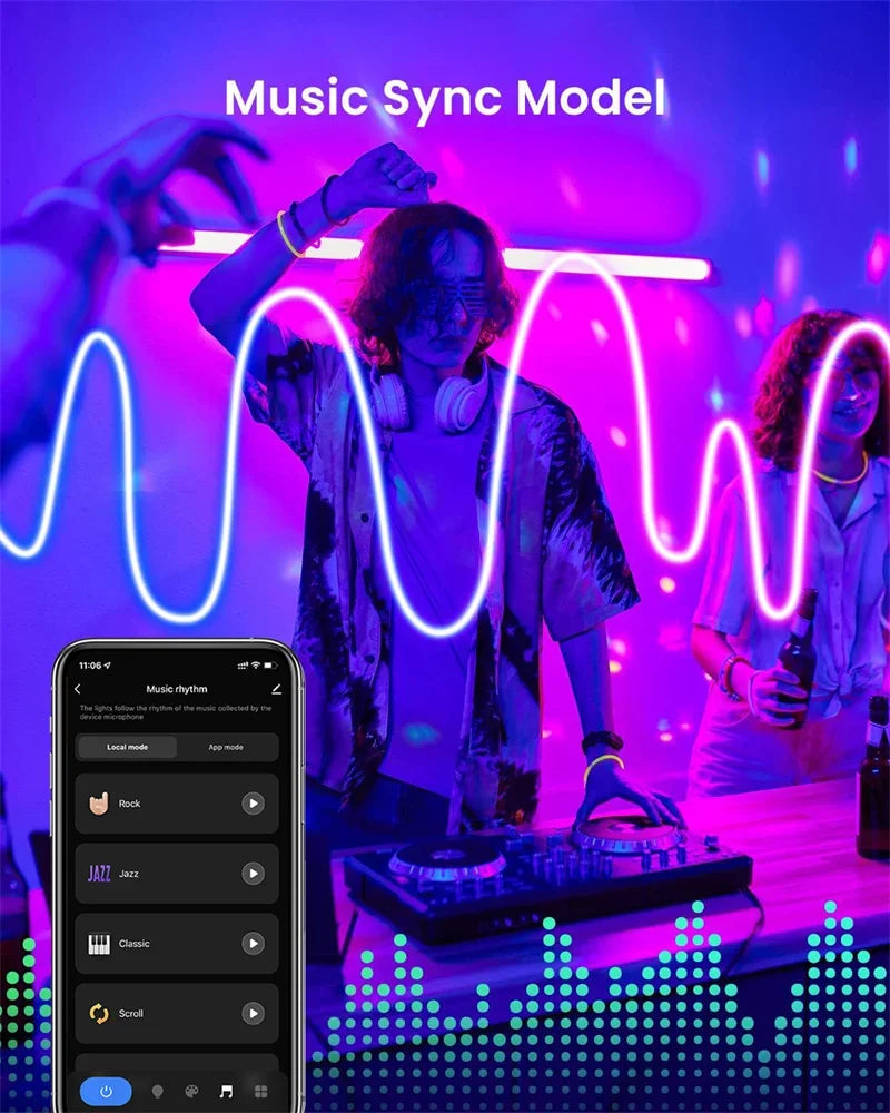 TUYA RGBIC Neon LED Strip 5m/16.4ft 5V Flexible LED Tape Strip Addressable Neon Rope Light USB Dreamcolor Neon Strip For Home