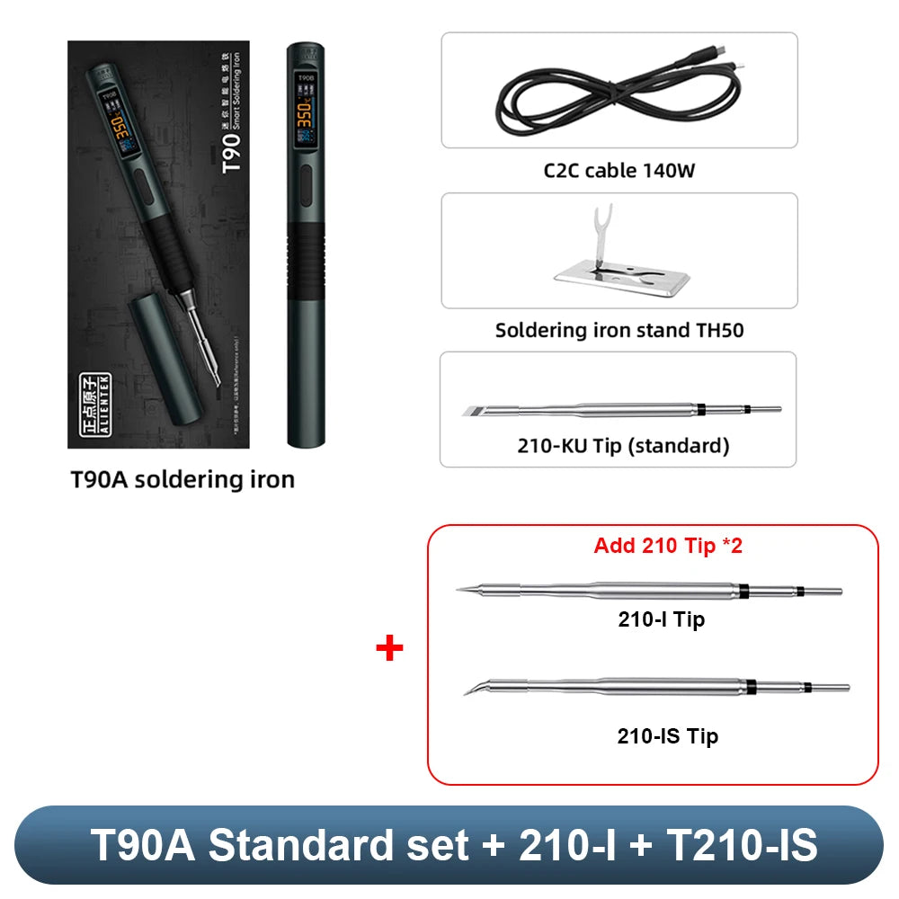 ALIENTEK T90 Smart Soldering Iron T245/T210/T65 series optional 80-450℃ Adjustable Temperature Precision Welding Solder Tools