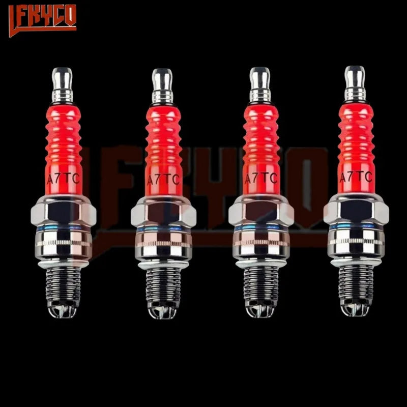 1/2/3/4/5PCS Racing Spark Plug 3 Triple Electrode A7TC D8TC For GY6 CG 50 70 110 125 150CC Motorcycle Atv Scooter Dirt Bike Kart