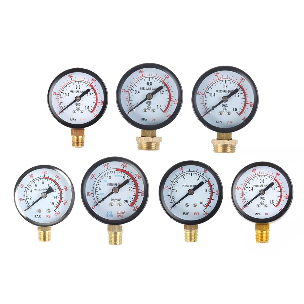 Vacuum Manometer Mini Dial Gauge Y60 0-1.6Mpa 0-230PSI Pool Filter Water Pressure Gauge Meter For Air Compressor Display Gauge
