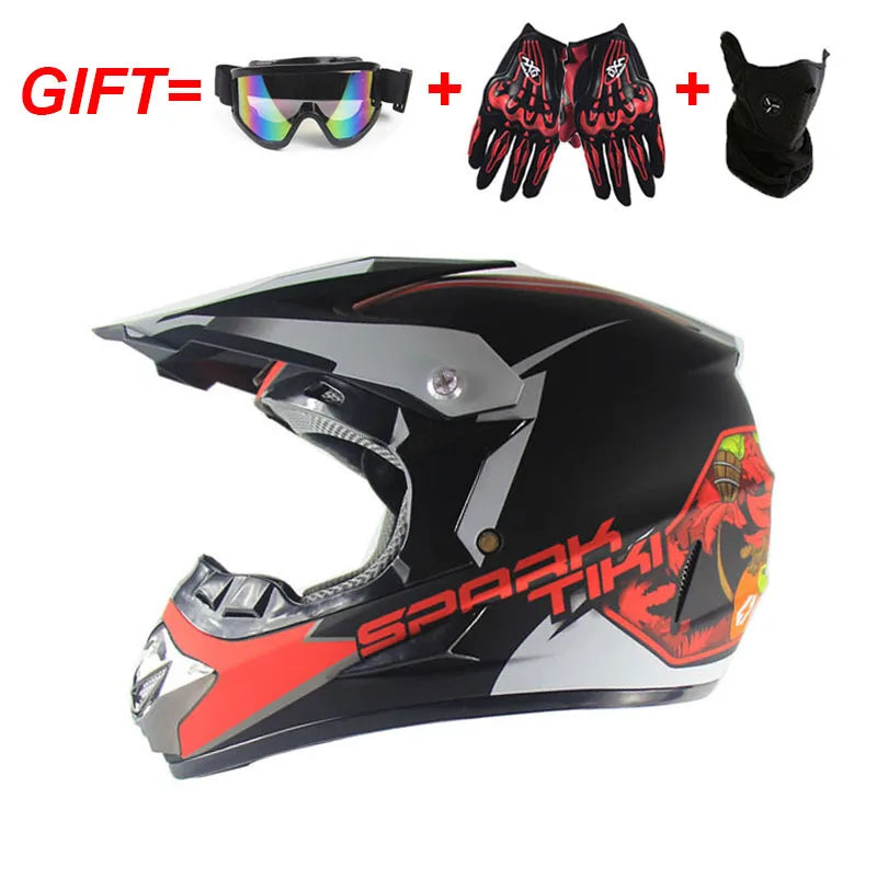 Adult Motocross Dirt Bike Helmet Dirtbike ATV Helmet Unisex Adult Men Women Adjustable Off-Road Motorcycle Helmet