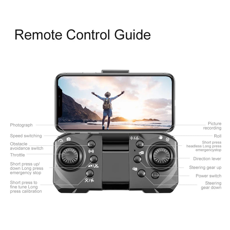 New D6 Air Drone 8K Professional 4K HD Dual ESC Camera Optical Flow 540°Obstacle Avoidance WIFI FPV RC Foldable Quadcopter Dron