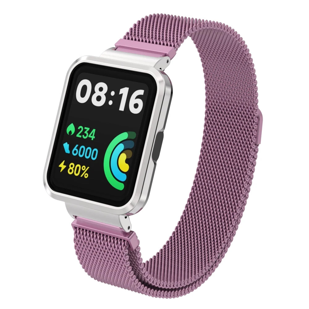 Milanese Strap For Xiaomi Mi Watch Lite Smart Watch Metal Frame Protector Case Bracelet Watchband For Redmi Watch 2 Lite Correa