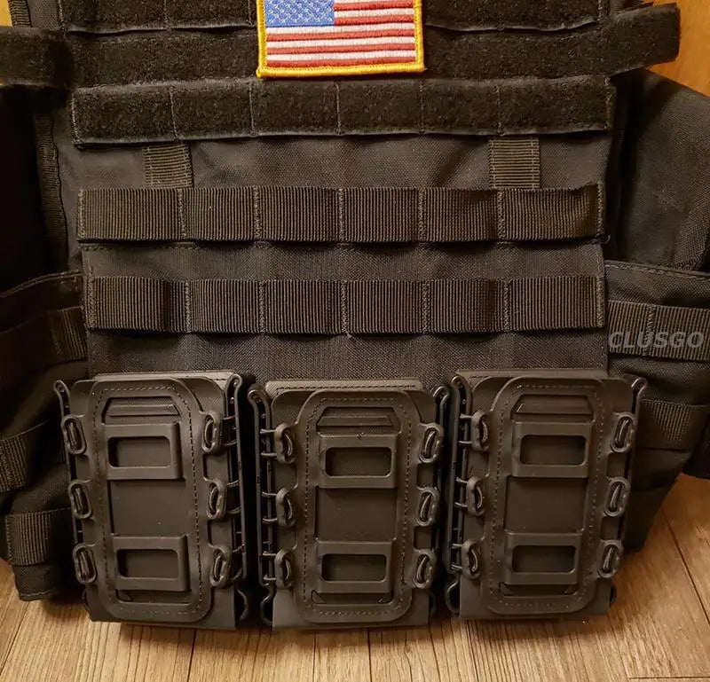 3Pcs Tactical Fast Mag TPR Flexible Molle Magazine Pouch Carrier for Ar15 M4 5.56/7.62 Mag Pouch Rifle Pistol Magazine Holder