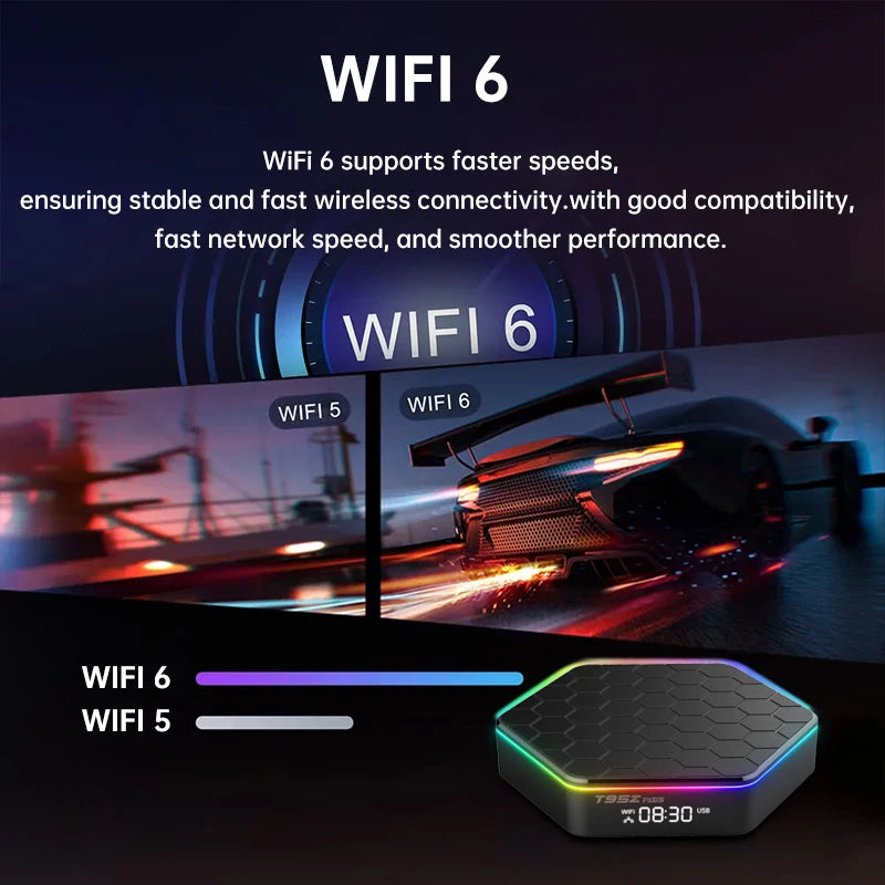 T95Z plus Android 12 Smart TV Box 8K Allwinner H618 BT5.0 WiFi 6 Stream Media Player Multi 16GB/32GB/64GB/128GB ROM Set Top Box