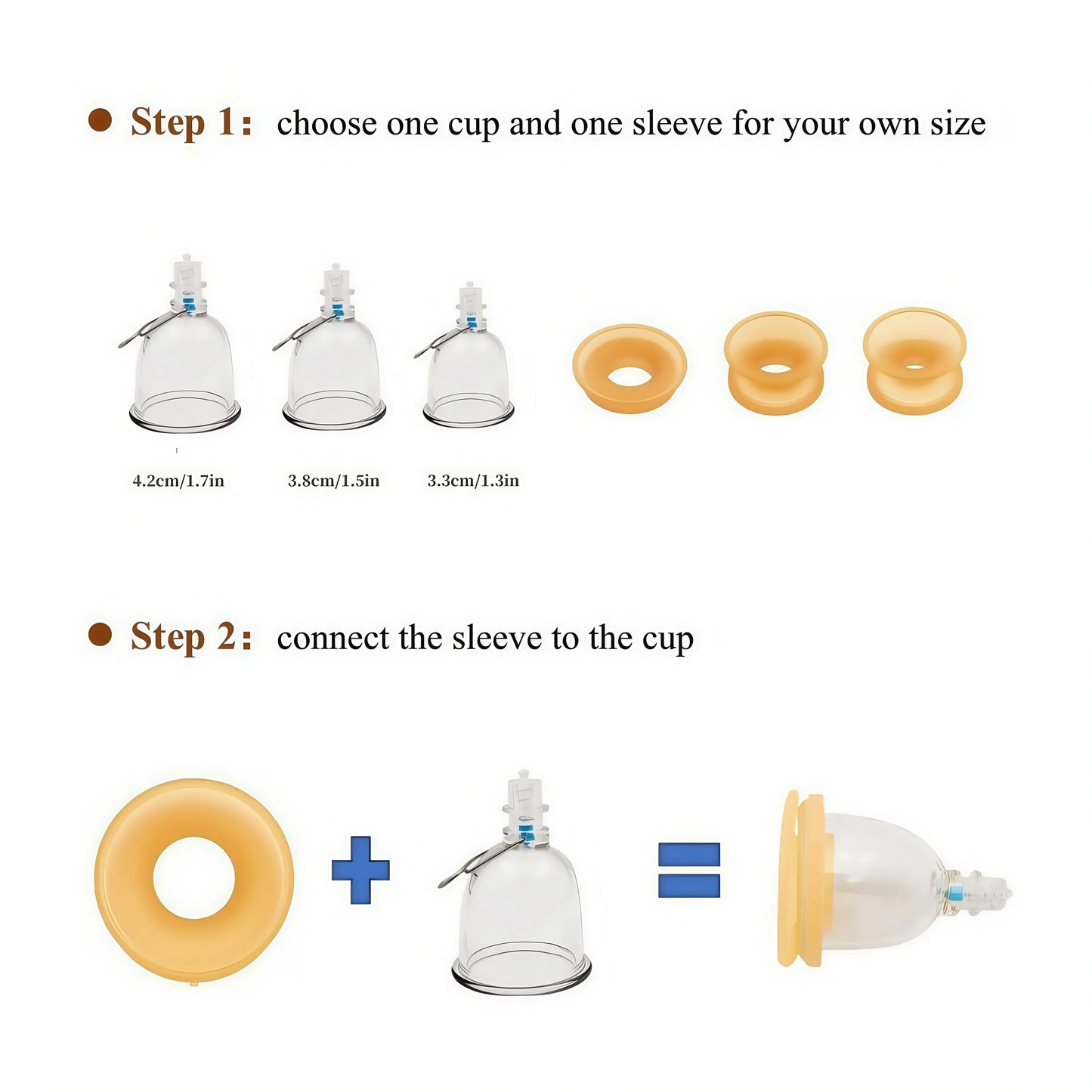 New Vacuum cup set for male penis lasting and enlargement training more vacuum power and different sizes for each Man