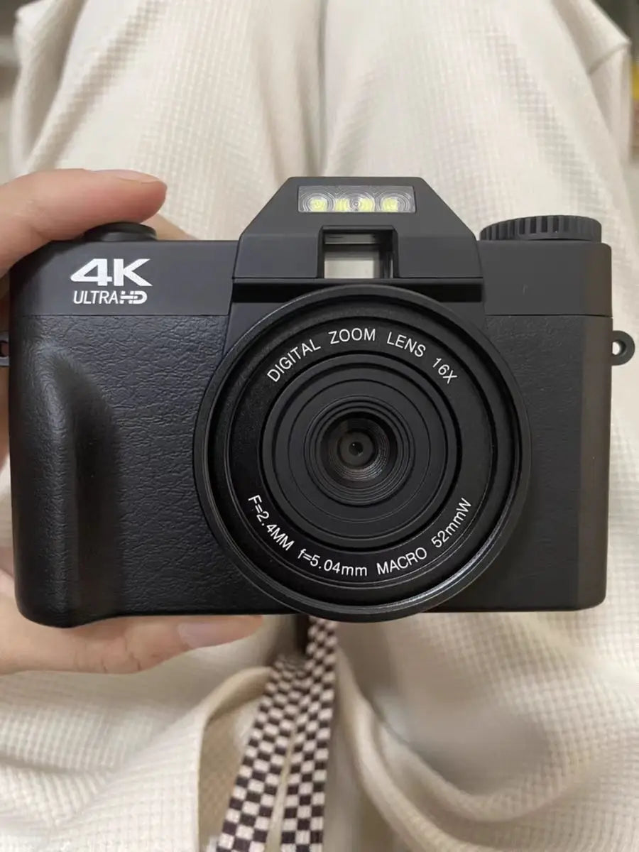 4K HD Professional Digital Camera Camcorder WIFI Webcam Wide Angle 16X Digital Zoom 48MP Photography 3 Inch Flip Screen Recorder