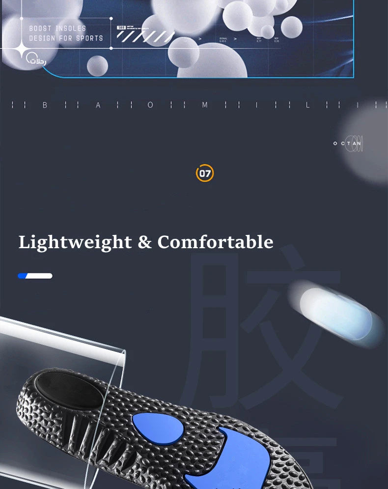 NEW Height Increase Templates Sports Shock Absorption Insoles for Feet Deodorant Orthopedic Insole for Shoes Men Women Shoe Sole