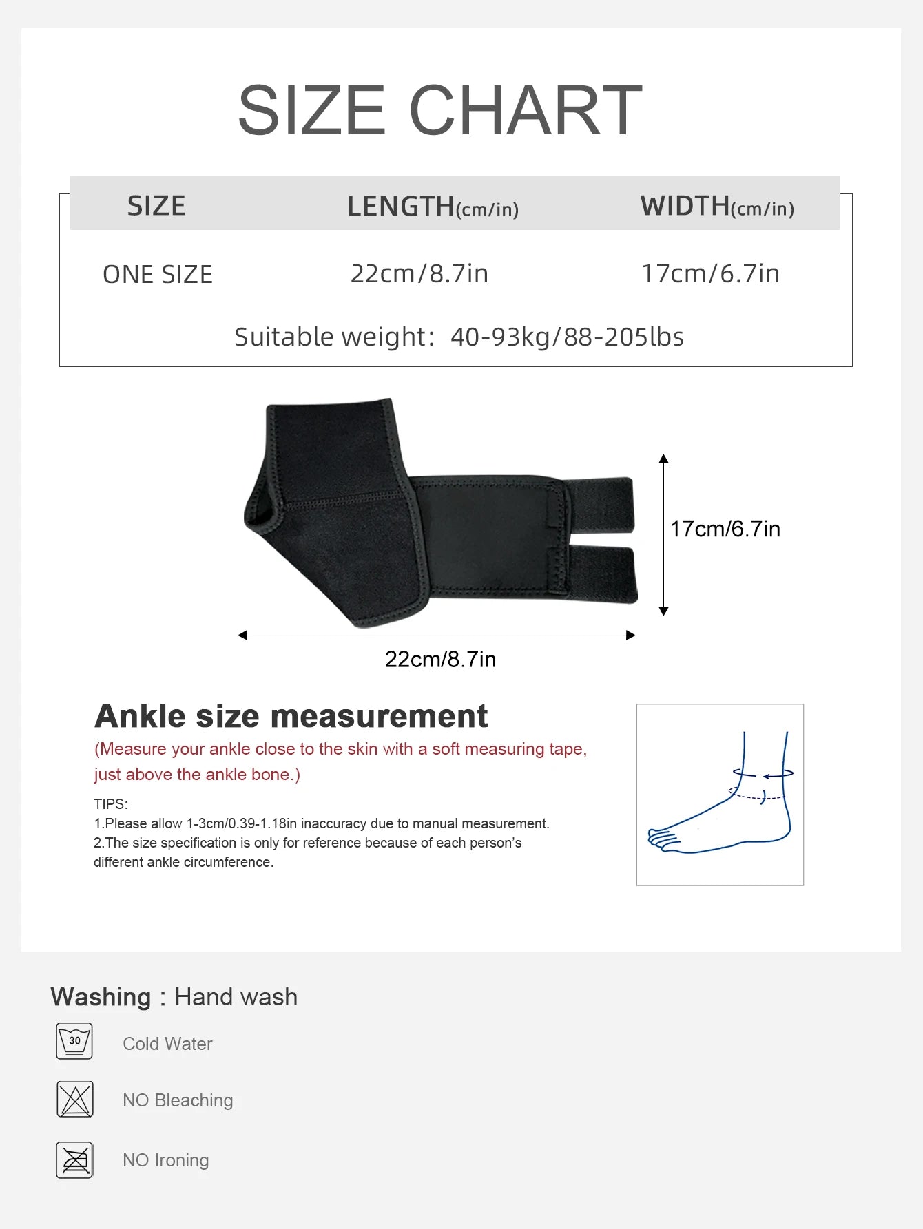 1 Piece Comfortable Compression Adjustable Ankle Support Sleeve for Sports and Daily Use