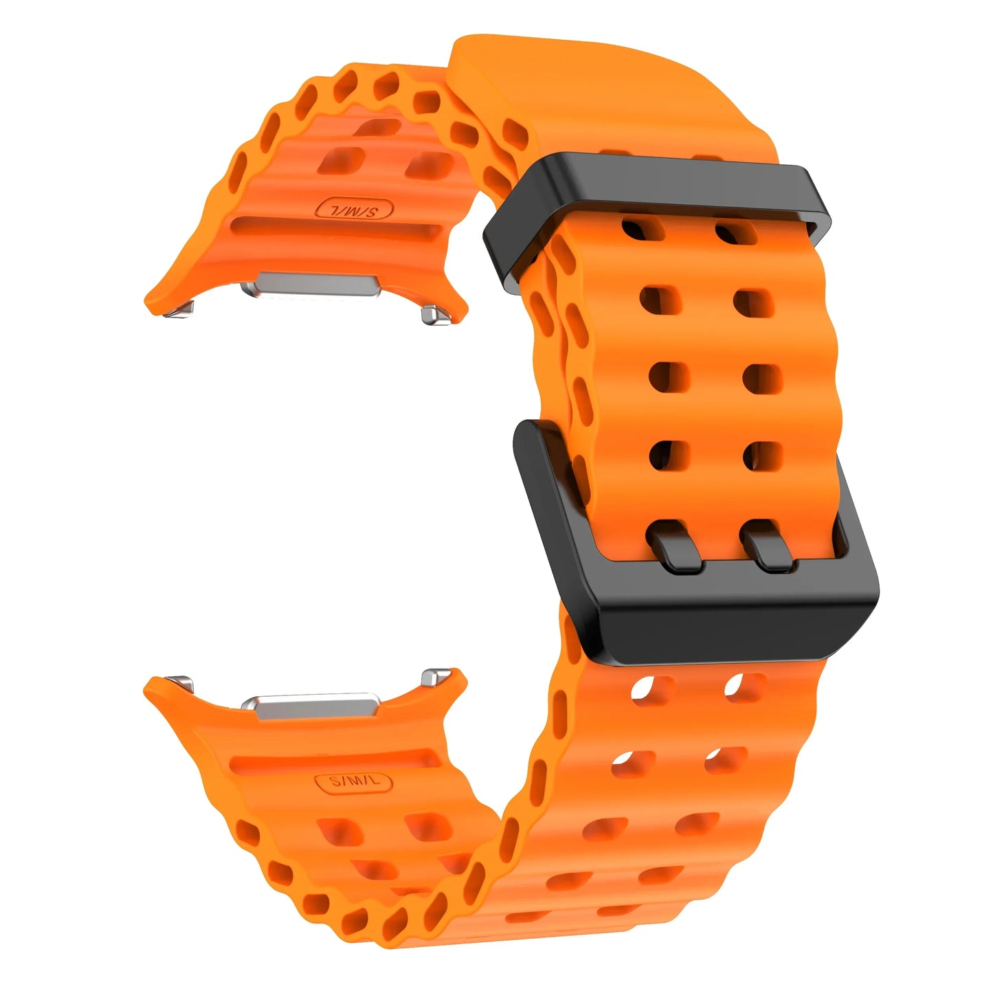 NEW Marine Silicone Strap for Samsung Watch Ultra 47mm Bracelet No Gaps Sport Two-tone Band for Galaxy 7 Ultra Watchband Straps