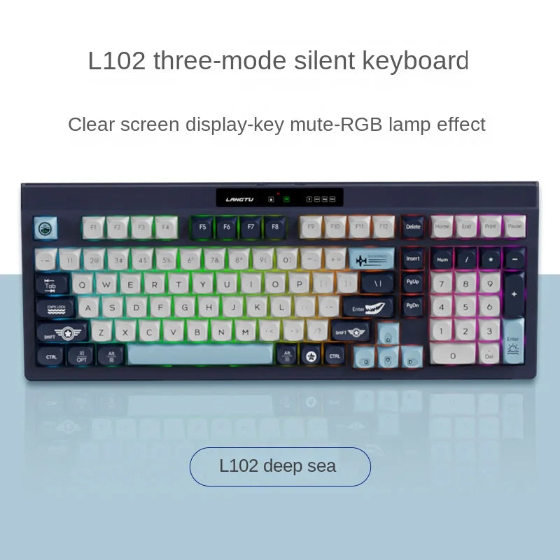 L102 Wireless Mechanical Keyboard Quiet Film Mechanical Keys for Office Use E-Sports Gaming Hand-Friendly Design